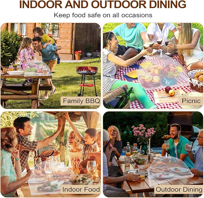 ESFUN Food Net Covers for Outside, Reusable and Collapsible - Image 6