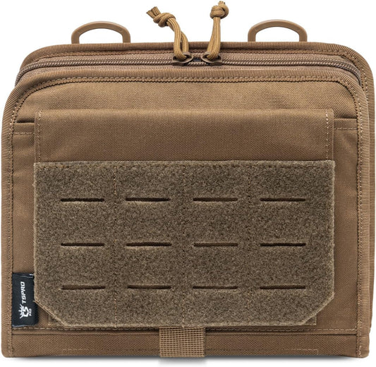 TSPRO Ultra Tactical Molle Admin Pouch Utility EDC Pouch Tool Organizer Clam-Shell Molle Pouches for Tools and Medical Suppliers Organization