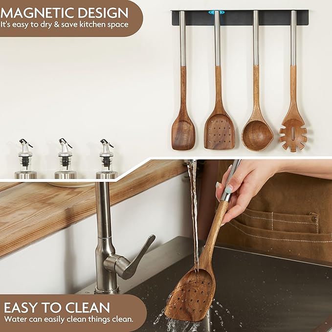 Edergoo 4 PCS Acacia Wood Cooking Utensils Set - Image 5