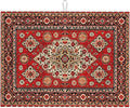 Royal Red Moroccan Dish Drying Mat Old Red Persian Carpet Texture Abstract by Unknown