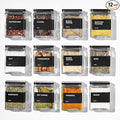Glass Spice Jars with Bamboo Lid, 4oz Square Spice Containers by Unknown