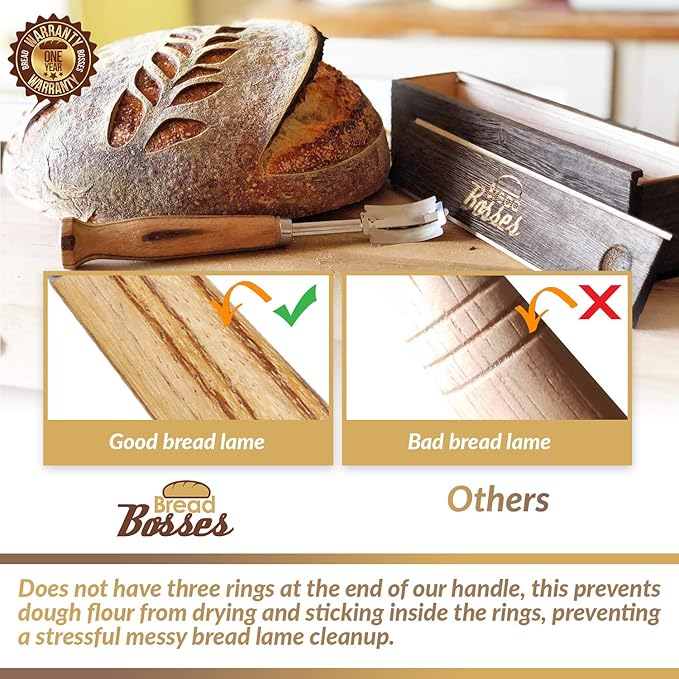Bread Bosses Bread Bakers Lame Slashing Tool -Dough Making Slasher Tools Baking - Image 6