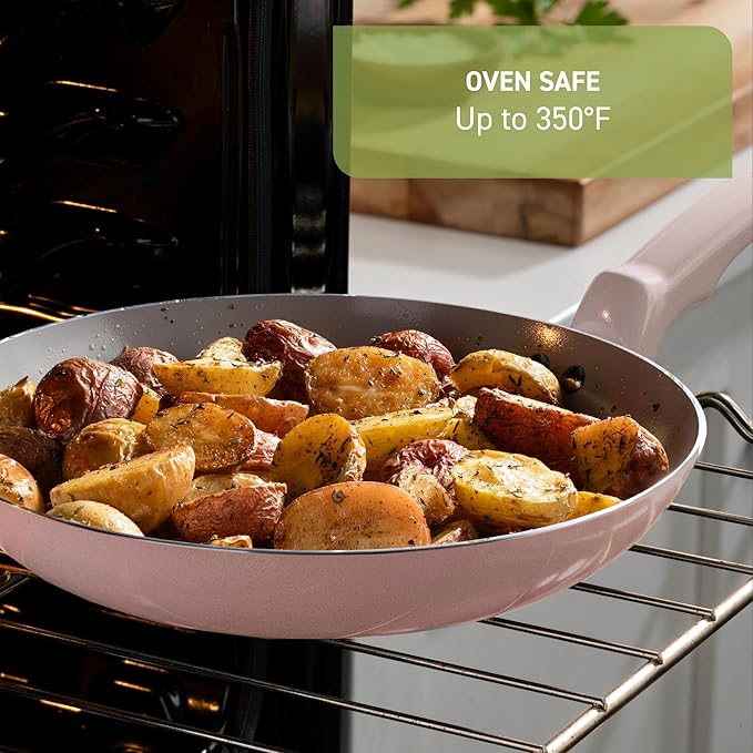 T-Fal Refresh Ceramic Nonstick Cookware Set, Oven Safe to 350°F, Ceramic Pots - Image 7