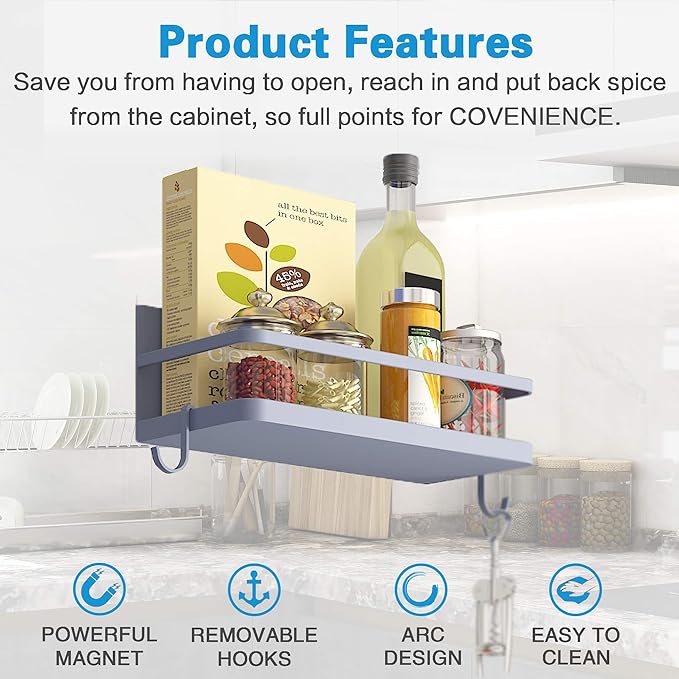 Magnetic Spice Rack, Strong Magnetic Shelf - Image 2