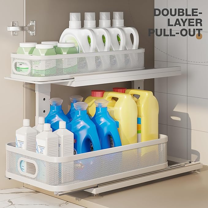 2 Pack 18.5IN-Depth Under Sink Organizer - Image 4