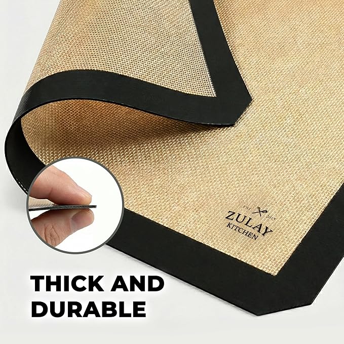Zulay Kitchen Silicone Baking Mat 2-Pack – Reusable Nonstick Silicone Baking - Image 6