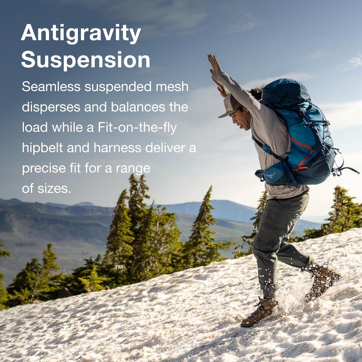 Osprey Atmos AG LT 50L Men's Backpacking Backpack, Scenic Valley/Green Peppercorn, L/XL