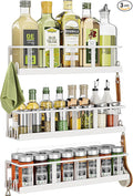 Bunoxea Spice Rack Wall Mounted 3 Pack, Space-Saving Spice Organizer by Bunoxea