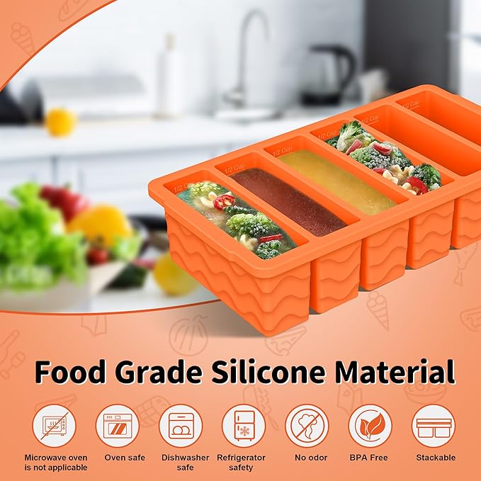 2-Pack Silicone Freezer Trays - Image 2