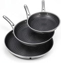 Ammeloo Hybrid Tri-Ply Stainless Steel Frying Pan Set, Non Stick Frying Pans by Unknown