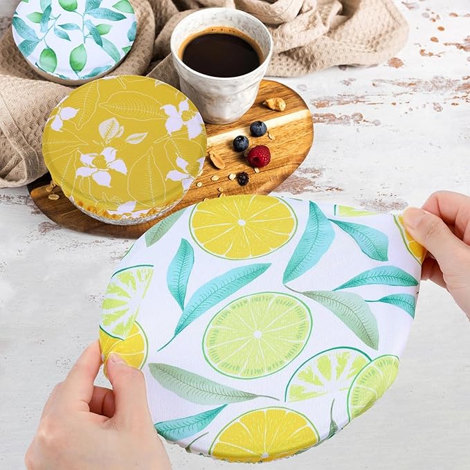 5 Pieces Bowl Covers Reusable, 5 Size Elastic Cloth Bowl Covers - Image 4