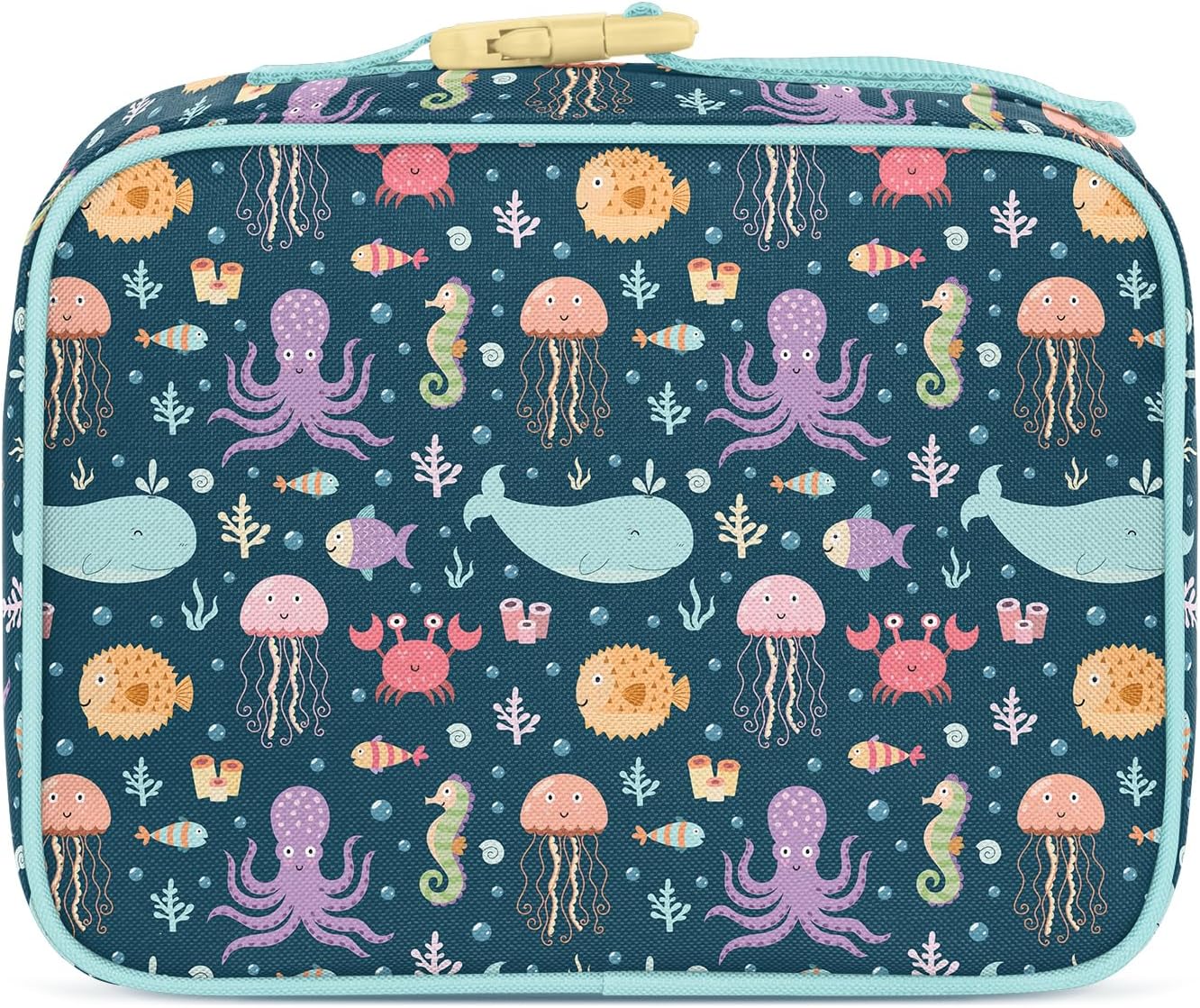 Simple Modern Kids Lunch Box for School | Reusable Insulated Lunch Bag for Toddler, Girl, and Boy | Meal Containers with Exterior & Interior Pockets | Hadley Collection | Under the Sea