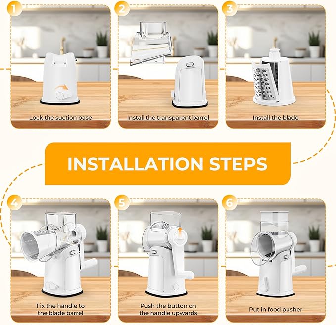 7 IN 1 Upgraded Rotary Cheese Grater - Image 3