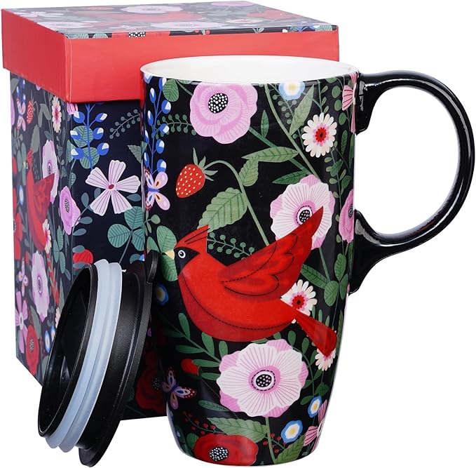 Topadorn Ceramic Coffee Mug, Porcelain Latte Travel Cup by Topadorn