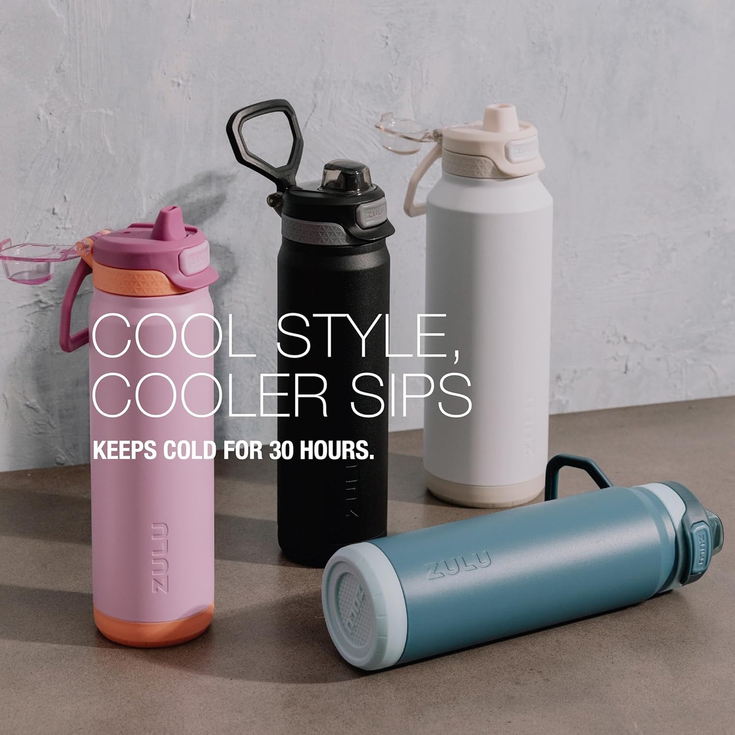 ZULU Powerfill Pro 40oz Stainless Steel Water Bottle with Quick Fill Lid, Triple Walled Vacuum Insulated Metal, Leak Proof Locking Lid, Sip and Chug, Reusable BPA Free, Evergreen