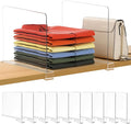 10 Pack 12 Inches Clear Shelf Dividers by Famyards