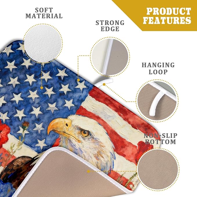 4th of July American Flag Eagle Dish Drying Mat - Image 4