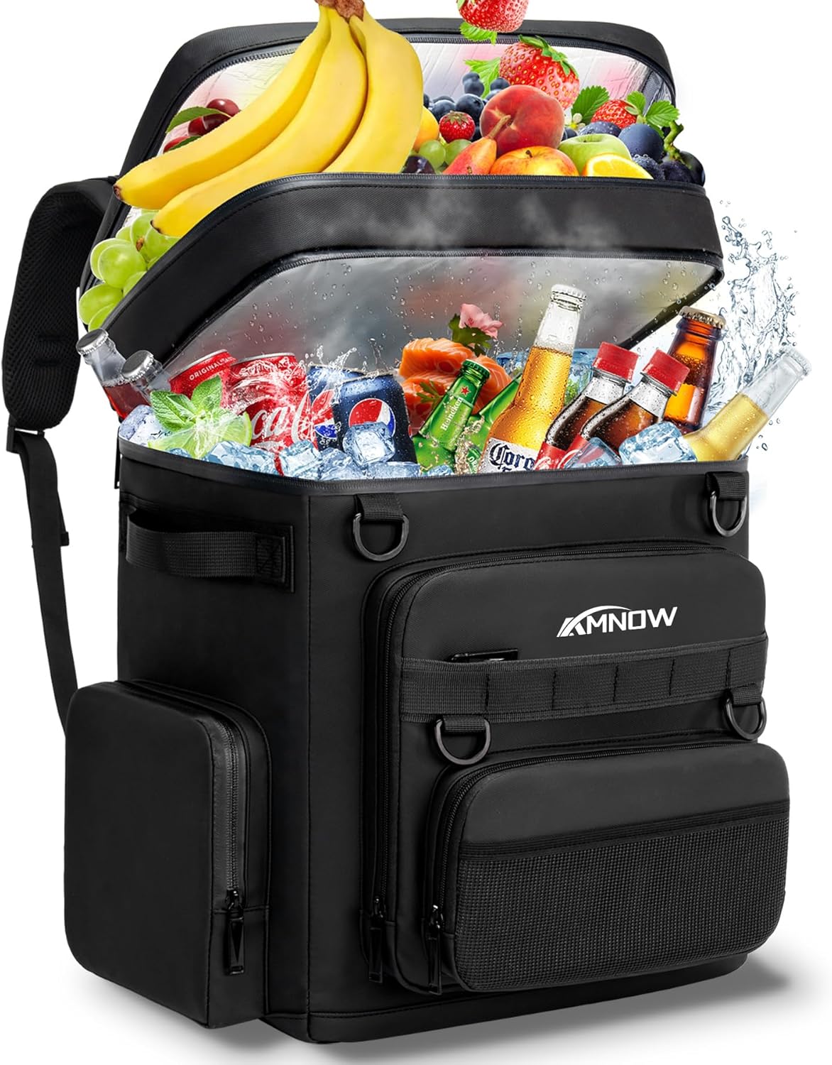 Backpack Cooler Insulated Leak Proof for Men Women 50 Cans Soft Cooler Backpack Insulated Waterproof Large Capacity Coolers Bag Portable for Lunch Camping Travel Picnic Hiking
