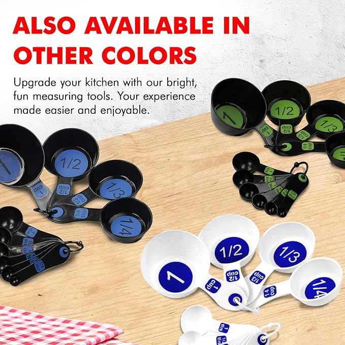 Chef Craft Easy to Ready Plastic Measuring Cup Set, 10 piece set - Image 7