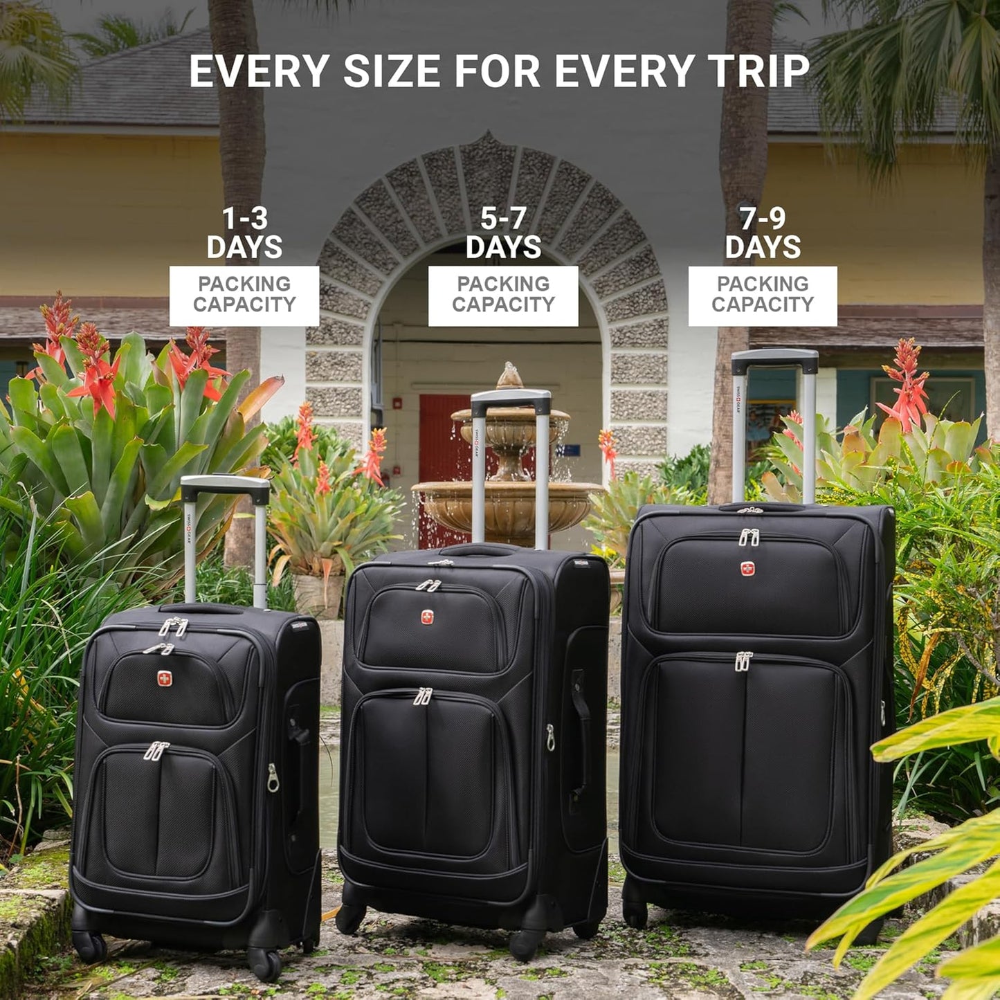 SwissGear Sion Softside Expandable Luggage, Pewter, Carry-On 21-Inch