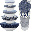 Patelai 10 Pcs Bowl Covers Reusable in 5 Size Stretch Cloth Fabric Elastic Food by Patelai