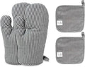 4Pcs Oven Mitts and Pot Holders, Heat Resistant Oven Mitts Set by CoekMoed