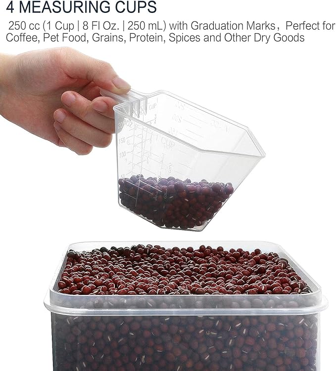 Large Food Storage Containers 5.2L, MCIRCO 4 Pieces Plastic Airtight Food - Image 6