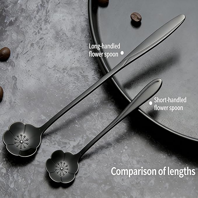 12 Pcs Flower Coffee Tea Spoons Set - Image 8