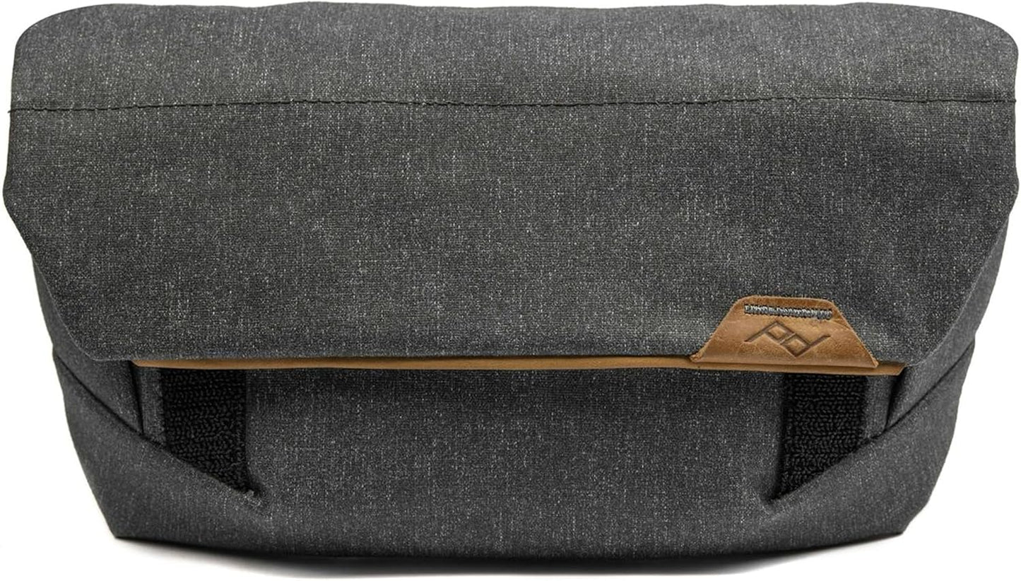 Peak Design Field Pouch V2, Charcoal, 2-in-1 Organizer and Sling Bag, Adjustable Shoulder Strap and Integrated Belt Loops, Weatherproof Nylon Canvas, Organizer Pouch or Carry Bag for Men and Women