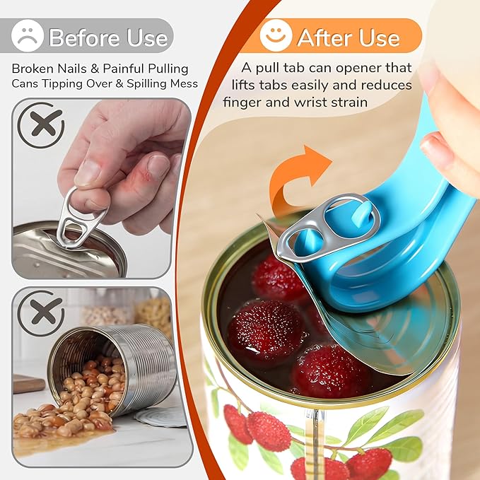 2 Pack 2-IN-1 Ring Pull Can Opener and Canning Jar Opener - Image 3
