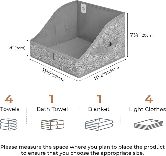 GRANNY SAYS Trapezoid Storage Bin, Closet Shelf Organizers, Fabric Storage Bins - Image 6