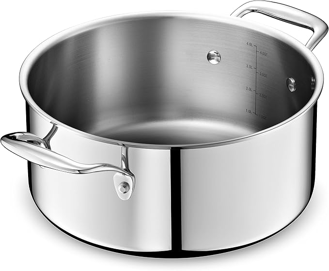LEGEND COOKWARE 5-Ply Stainless Steel 5-Quart Dutch Oven - Image 7