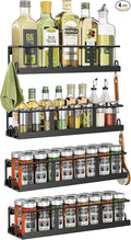Bunoxea Spice Rack Wall Mounted 4 Pack, Space-Saving Spice Organizer by Bunoxea