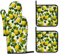 Lemon Oven Mitts and Pot Holders Set, Kitchen Decor Heat Resistant Non Slip Hot by Unknown