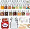 Brajttt 4 oz Spice Jars with Labels, 25 Pack Small Glass Jars with Lids by Brajttt