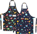 2 Pack Kids Apron, Cute Cooking Aprons, Waterproof Art Apron by XLSXEXCL