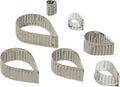 Ateco Fluted Edge Tear Drop Cutters in Graduated Sizes, Stainless Steel by Ateco
