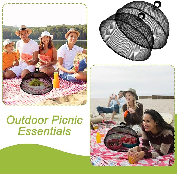 6 Pcs Metal Mesh Food Cover 11 Inch Mesh Food Tents Fly Fruit Screen Food Net - Image 4