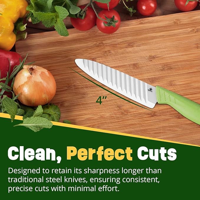 Durable Ceramic Knife for Chopping Vegetables & Fruits, 4” Non-Reactive and - Image 5