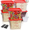 6QT Clear Food Storage Containers: 6 PCS NSF Food Storage Containers by SVKLHY