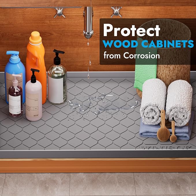 Winisok Silicone Under Sink Mat 40" x 19", Kitchen Essentials and Gadgets - Image 3