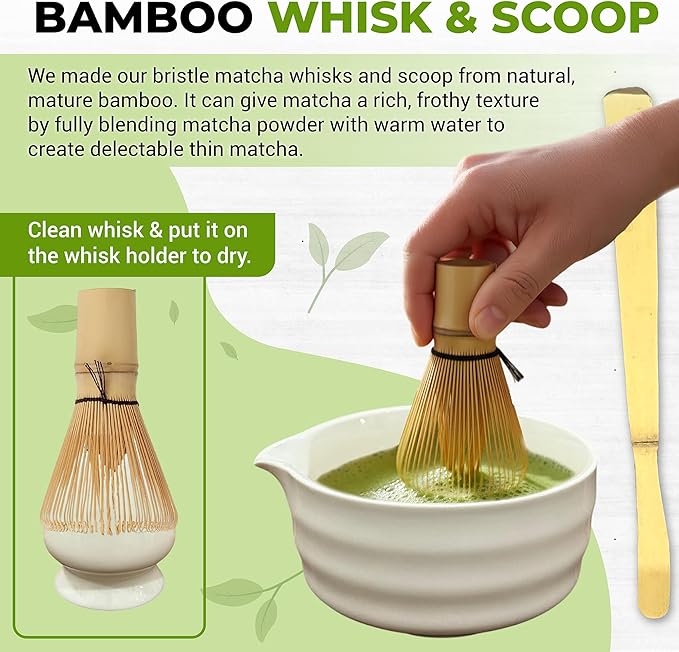 Matcha Whisk Set with Matcha Bowl - Image 5