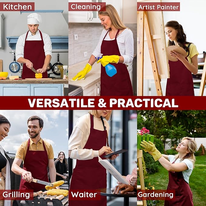 2 Pcs Plus Size Chef Apron, Unisex Professional Apron - Image 7