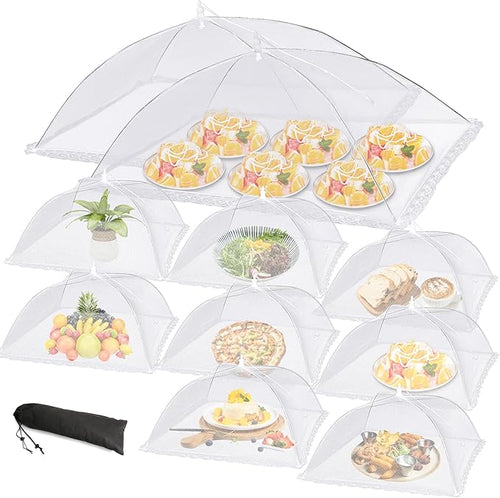 10 PACK Mesh Food Covers for Outside, Food Covers Outdoors Pop-up Food Tents 2 by LYDTICK