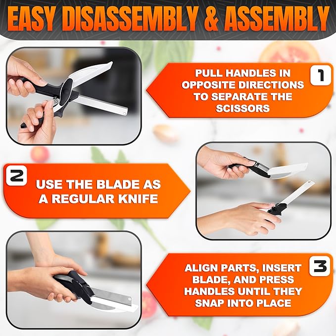 Cutting Board Scissors - 2 In 1 Kitchen Scissors - Image 4