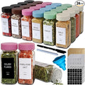 Pink Spice Jars with Labels by Unknown