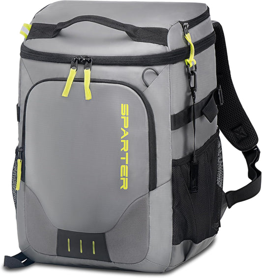 SPARTER Backpack Cooler Insulated Leak Proof 33/49 Cans, 2 Insulated Compartments Thermal Bag, Portable Lightweight Beach Travel Camping Lunch Backpack for Men and Women