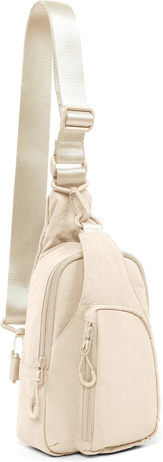 ODODOS Daily Sling Bag with Adjustable Straps Crossbody Chest Bag Lightweight Small Backpack for Casual Traveling Hiking
