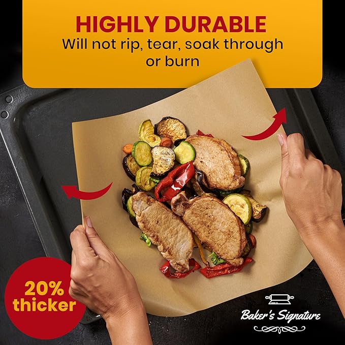 220 PCS Parchment Paper Baking Sheets, 12x16 Inches by Baker's Signature | - Image 4
