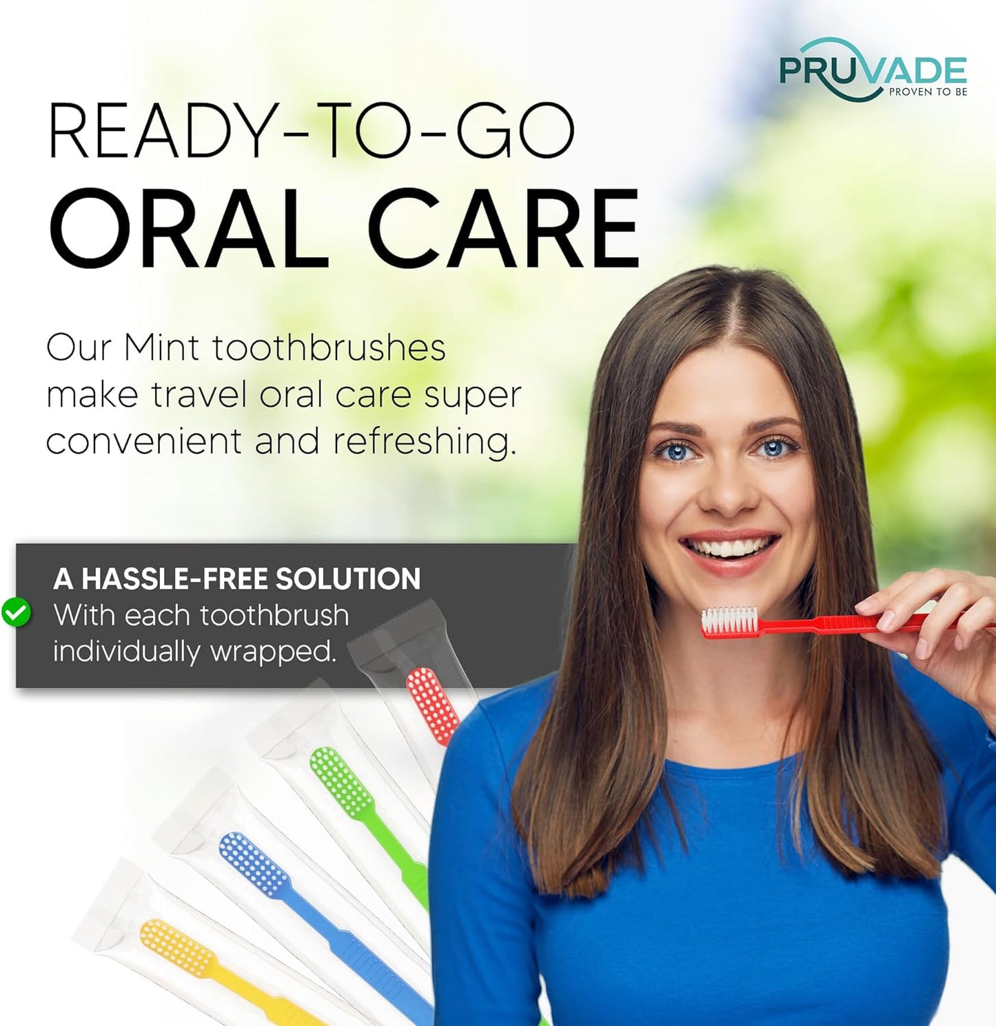 100 Pack Disposable Toothbrushes with Toothpaste Built In - Prepasted Toothbrushes Individually Wrapped - Single Use Waterless Tooth Brush with Soft Bristles for Airbnb, Hotel, Camping, Travel